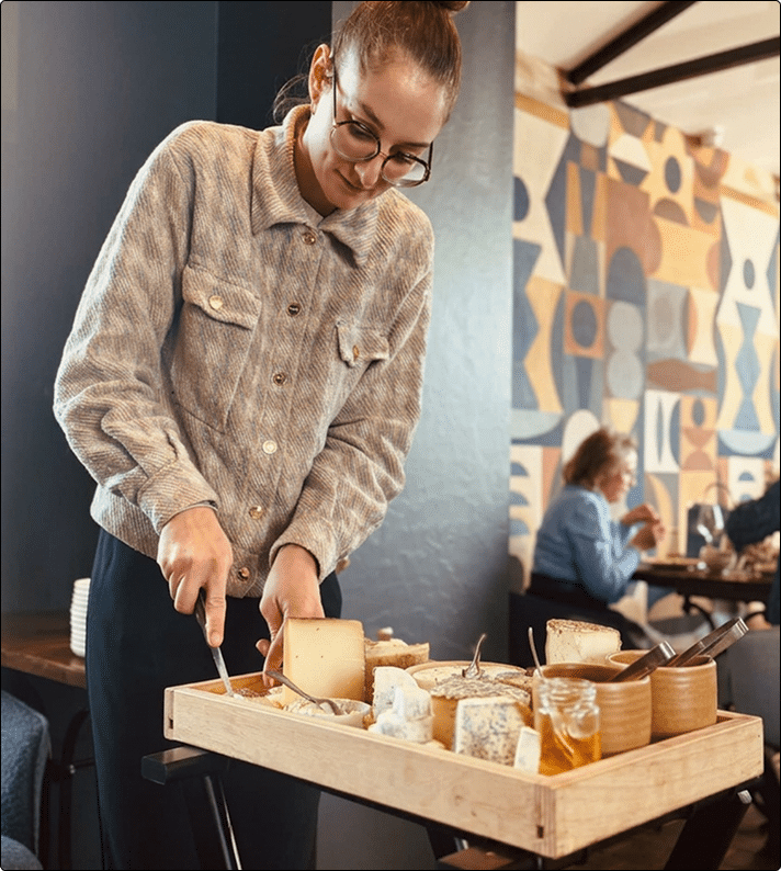woman with cheese